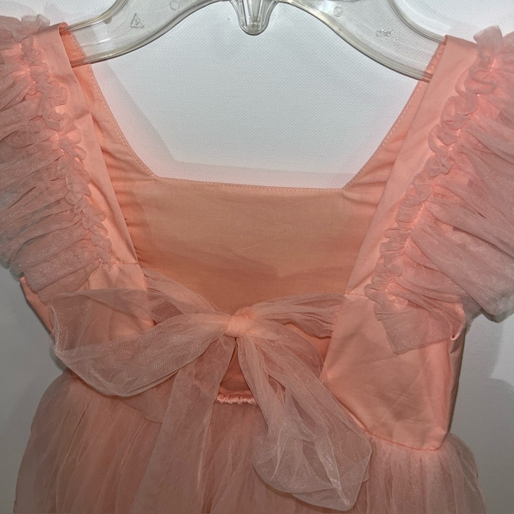 Girl’s Pink Ruffled Tulle Party Dress Size 5/6 Y, 120 cm - Picture 10 of 13